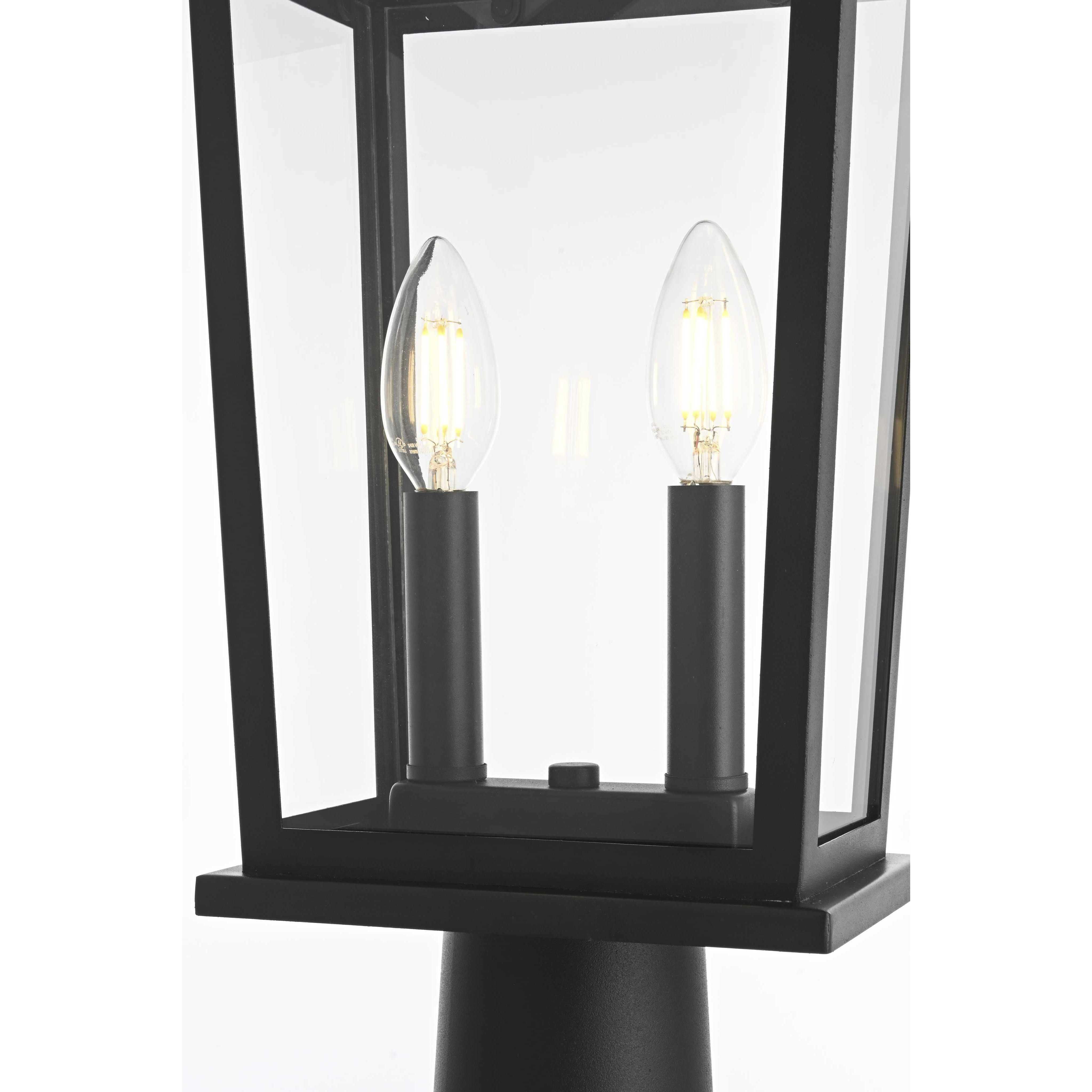 Berks 2 Light 19.5 inch Black Outdoor Post Light