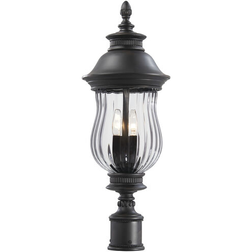 Newport 3 Light 28 inch Heritage Outdoor Post Mount Lantern, Great Outdoors