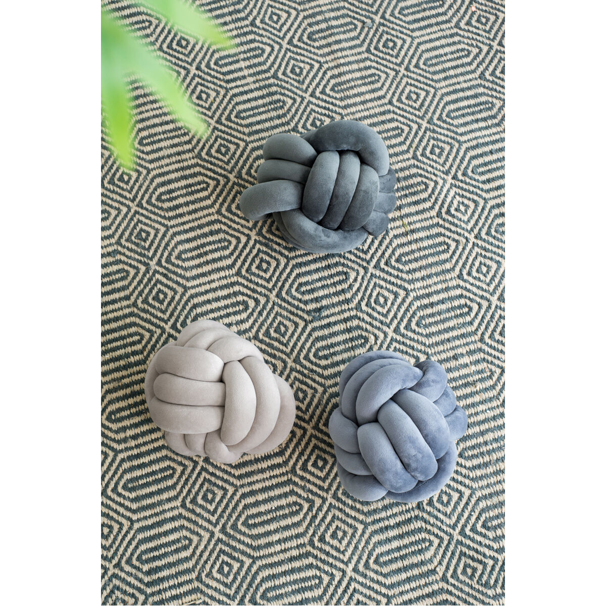 Channing Gray Velvet Knots