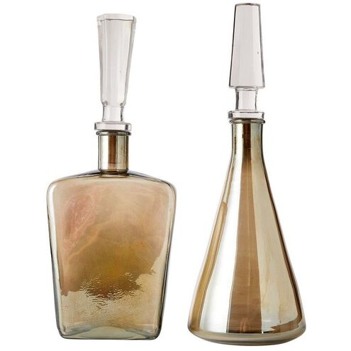 Talbany Smoke Luster Decanters, Set of 2