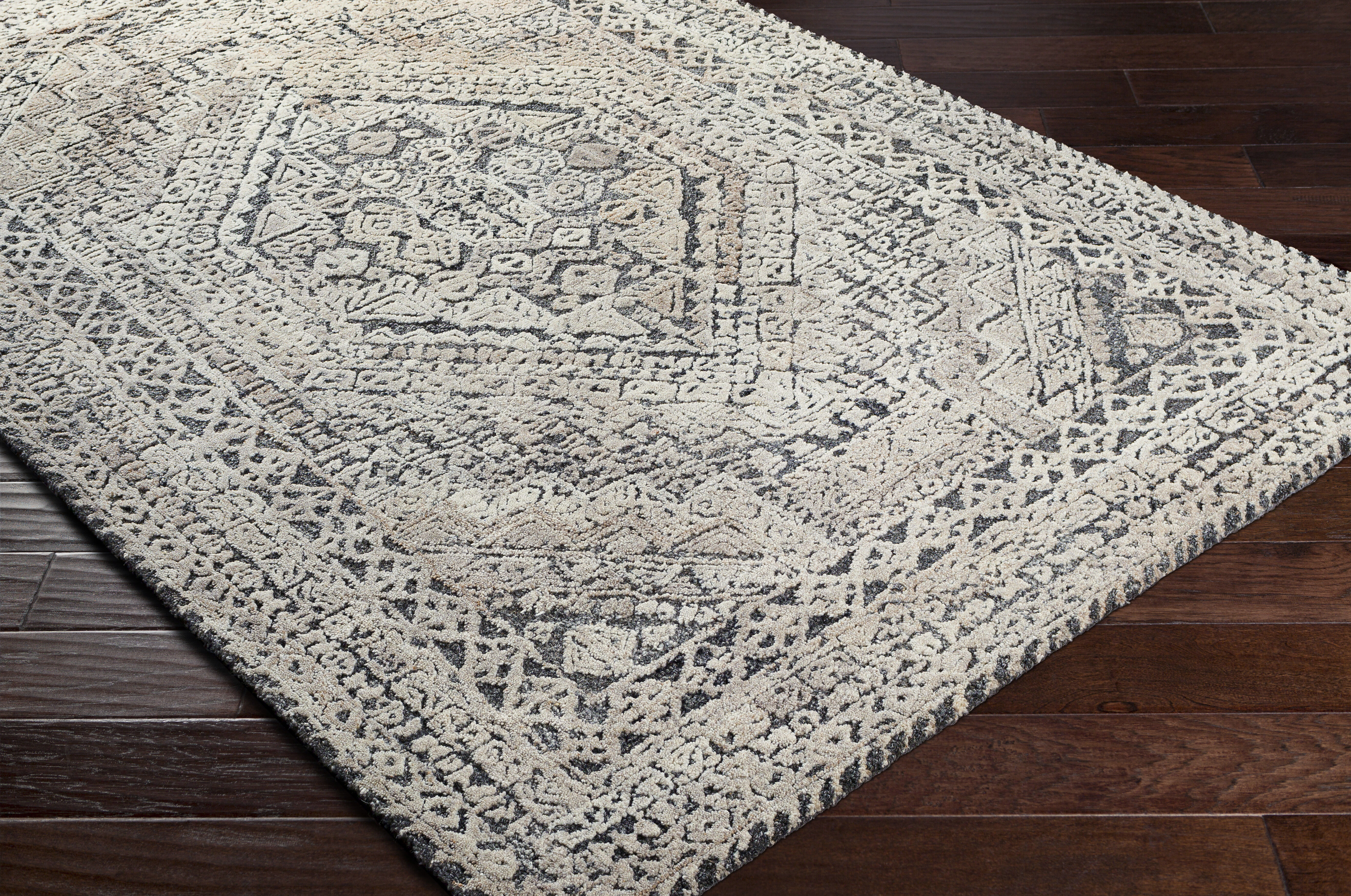 Vancouver 90 X 60 inch Charcoal Rug in 5 x 8, Rectangle