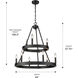 Alastair 9 Light 24 inch Matte Black Chandelier Ceiling Light
