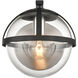 Davenay 1 Light 7.5 inch Satin Nickel with Matte Black Vanity Light Wall Light in Satin Nickel/Matte Black