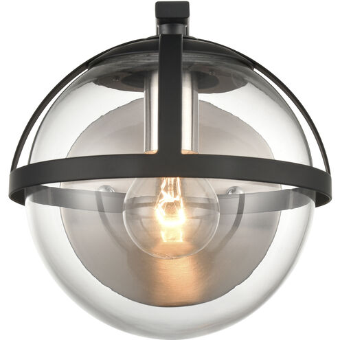 Davenay 1 Light 7.5 inch Satin Nickel with Matte Black Vanity Light Wall Light in Satin Nickel/Matte Black