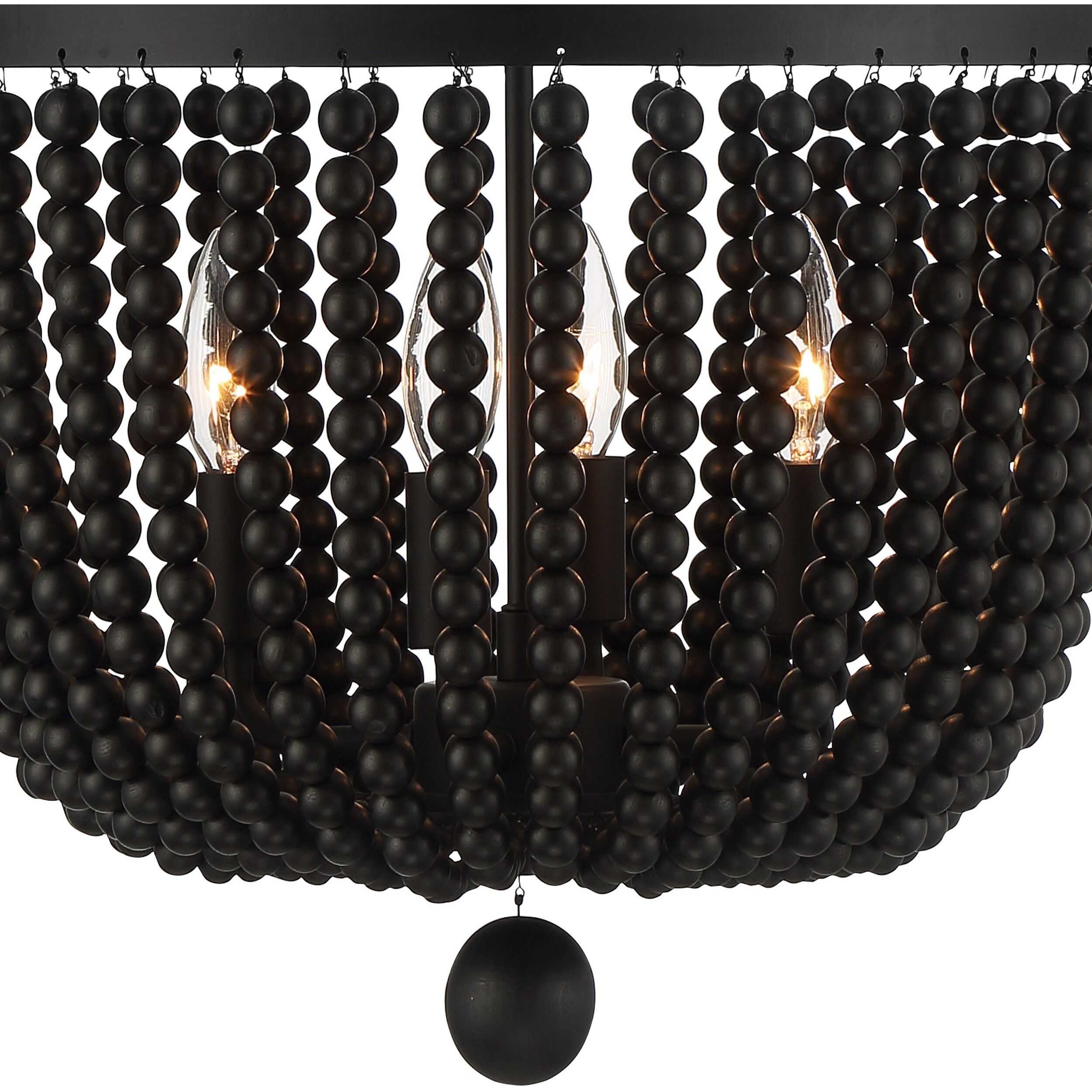 Rylee 4 Light 16.5 inch Matte Black Chandelier Ceiling Light