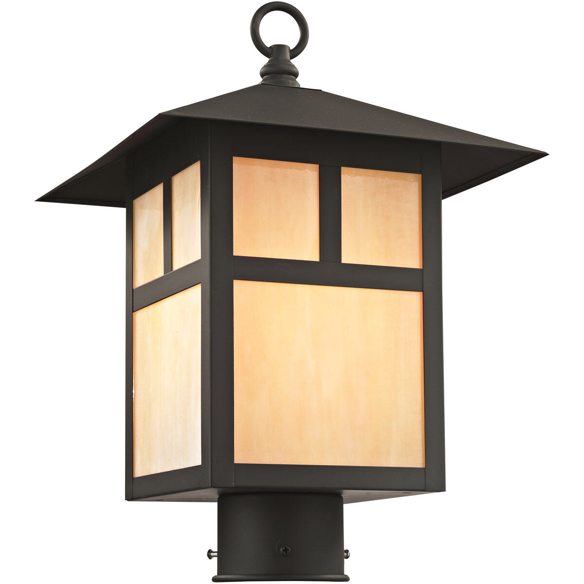 Montclair Mission 1 Light 15 inch Bronze Outdoor Post Top Lantern 