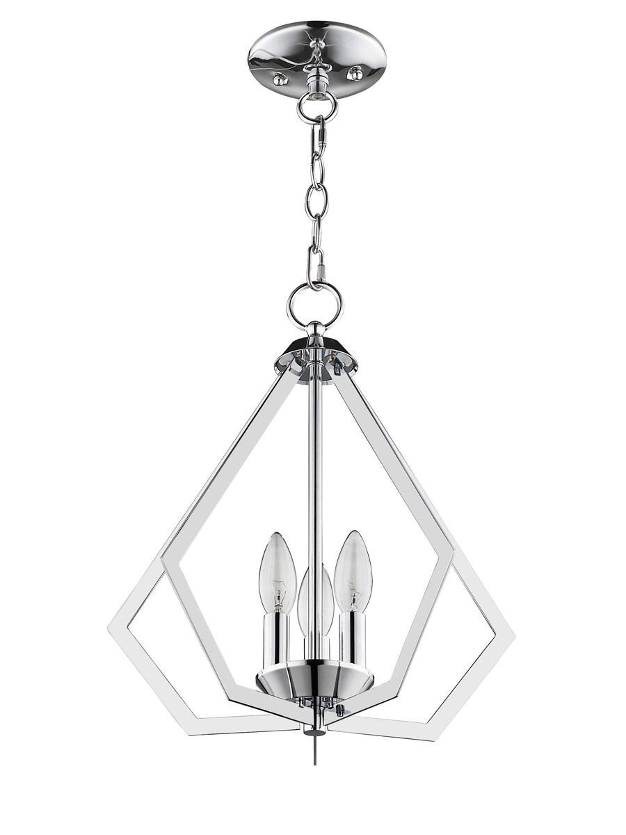 Prism 3 Light 14 inch Polished Chrome Convertible Mini Chandelier/Ceiling Mount Ceiling Light