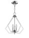 Prism 3 Light 14 inch Polished Chrome Convertible Mini Chandelier/Ceiling Mount Ceiling Light
