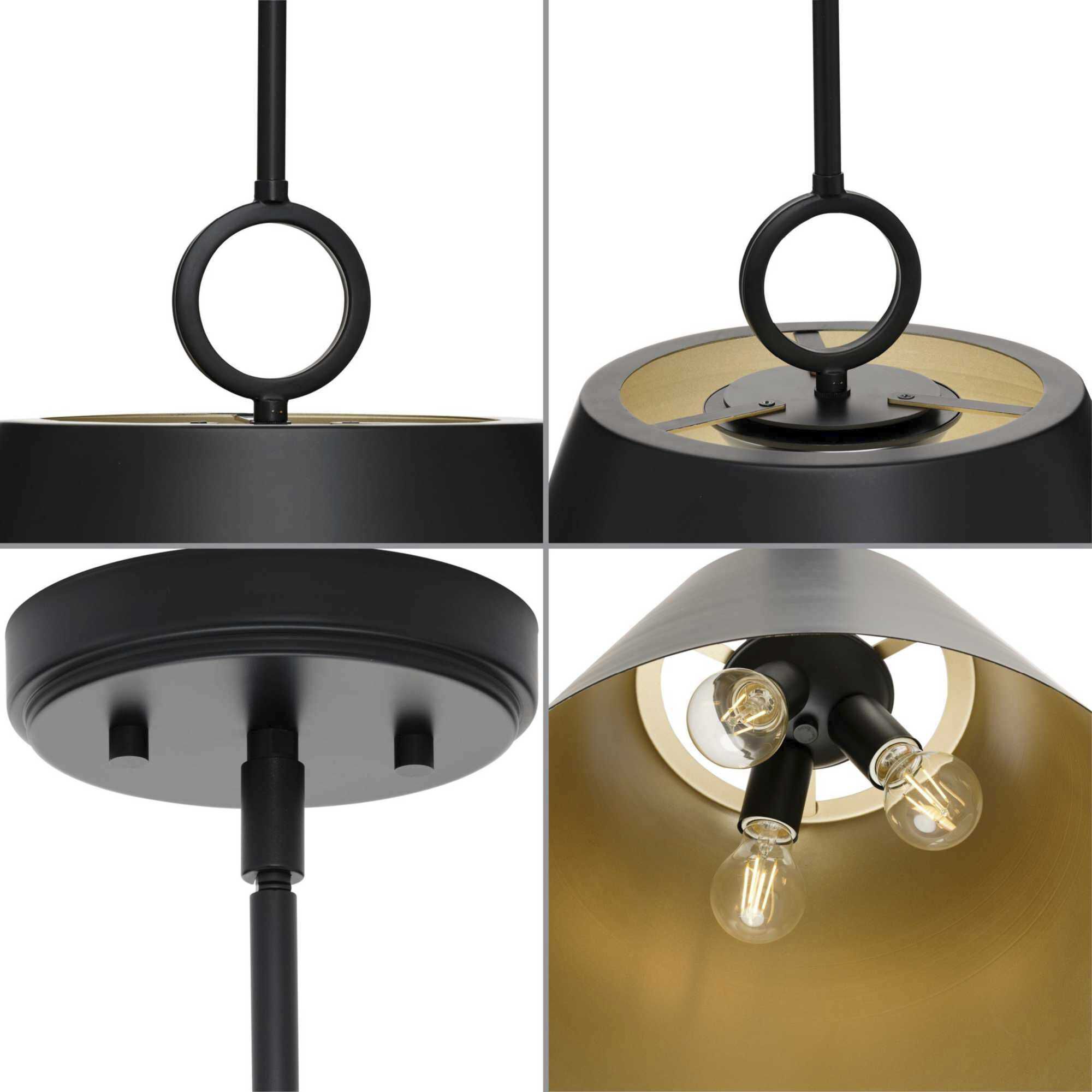 Parkhurst 3 Light 18 inch Matte Black Pendant Ceiling Light