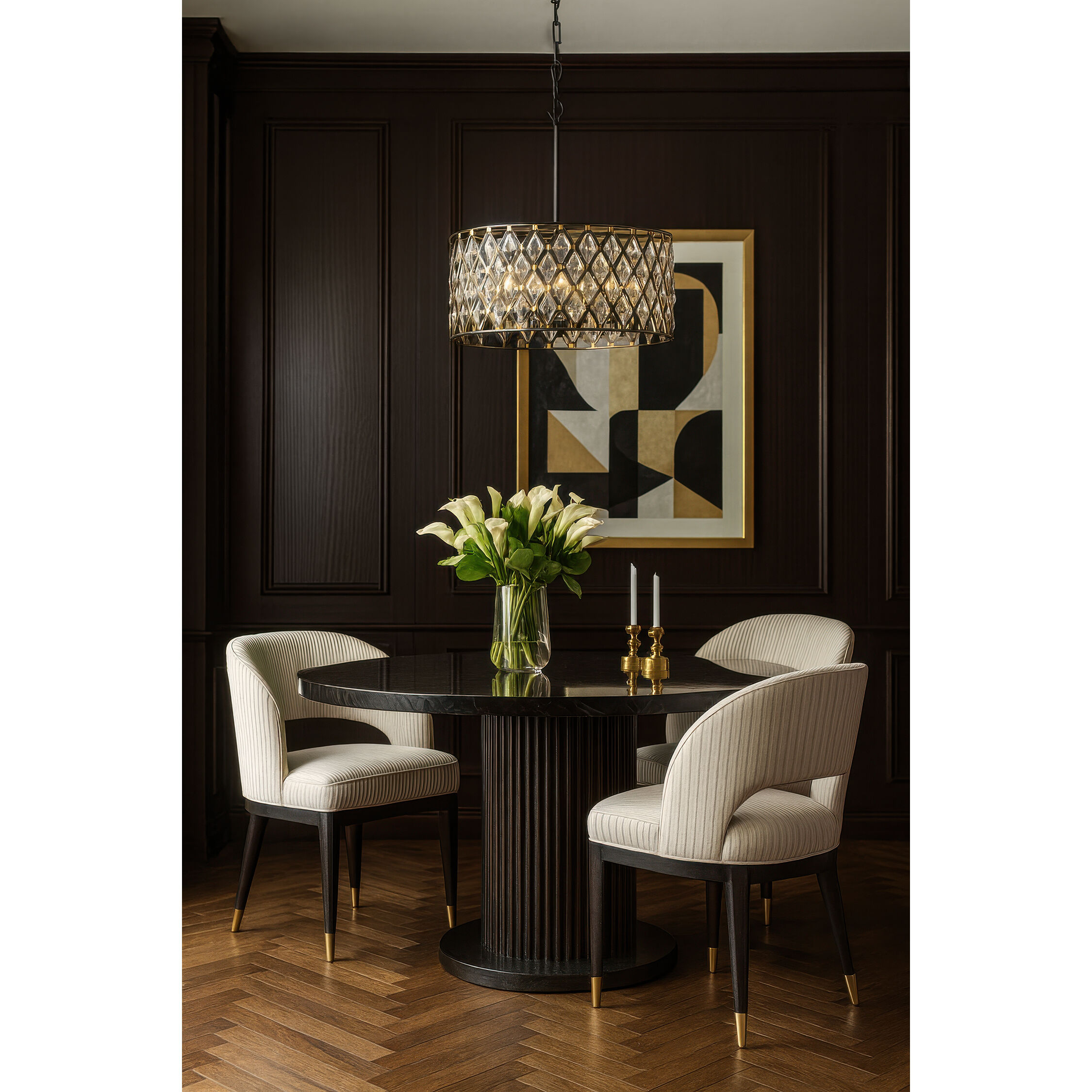 Windsor 6 Light 25 inch Carbon and Havana Gold Pendant Ceiling Light