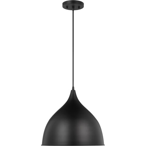 Grant 1 Light 14.13 inch Midnight Black Pendant Ceiling Light