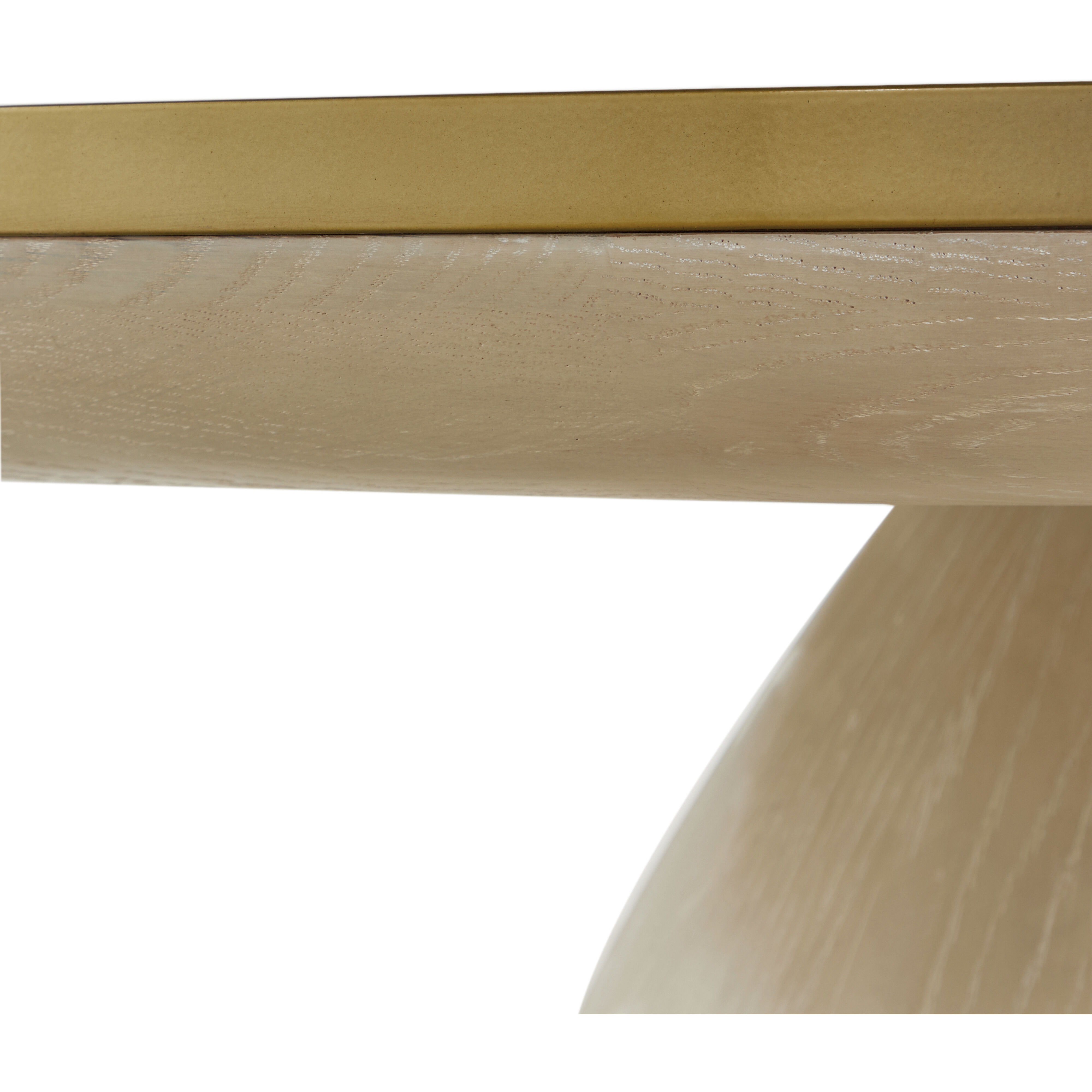 Cain 42 X 42 inch Cerused Light Natural and Antique Brass Coffee Table