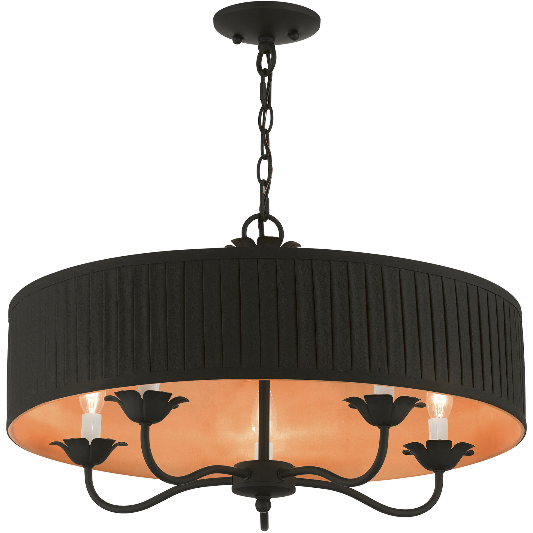 Harrington 5 Light 23 inch Black Pendant Chandelier Ceiling Light