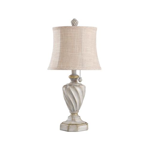 Signature 23.75 inch 40 watt Antique White Table Lamp Portable Light