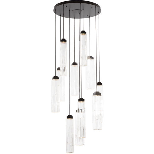 Ledgestone LED 16.5 inch Beige Silver Chandelier Ceiling Light in Metallic Beige Silver, Clear Ledgestone, 2700K LED, Round Multi-Port