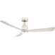 Kute 1 Light Brushed Nickel Fan Light