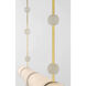 Anne-Marie Barton Marcell Linear Chandelier Ceiling Light in Antique-Burnished Brass