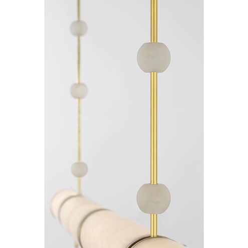 Anne-Marie Barton Marcell Linear Chandelier Ceiling Light in Antique-Burnished Brass