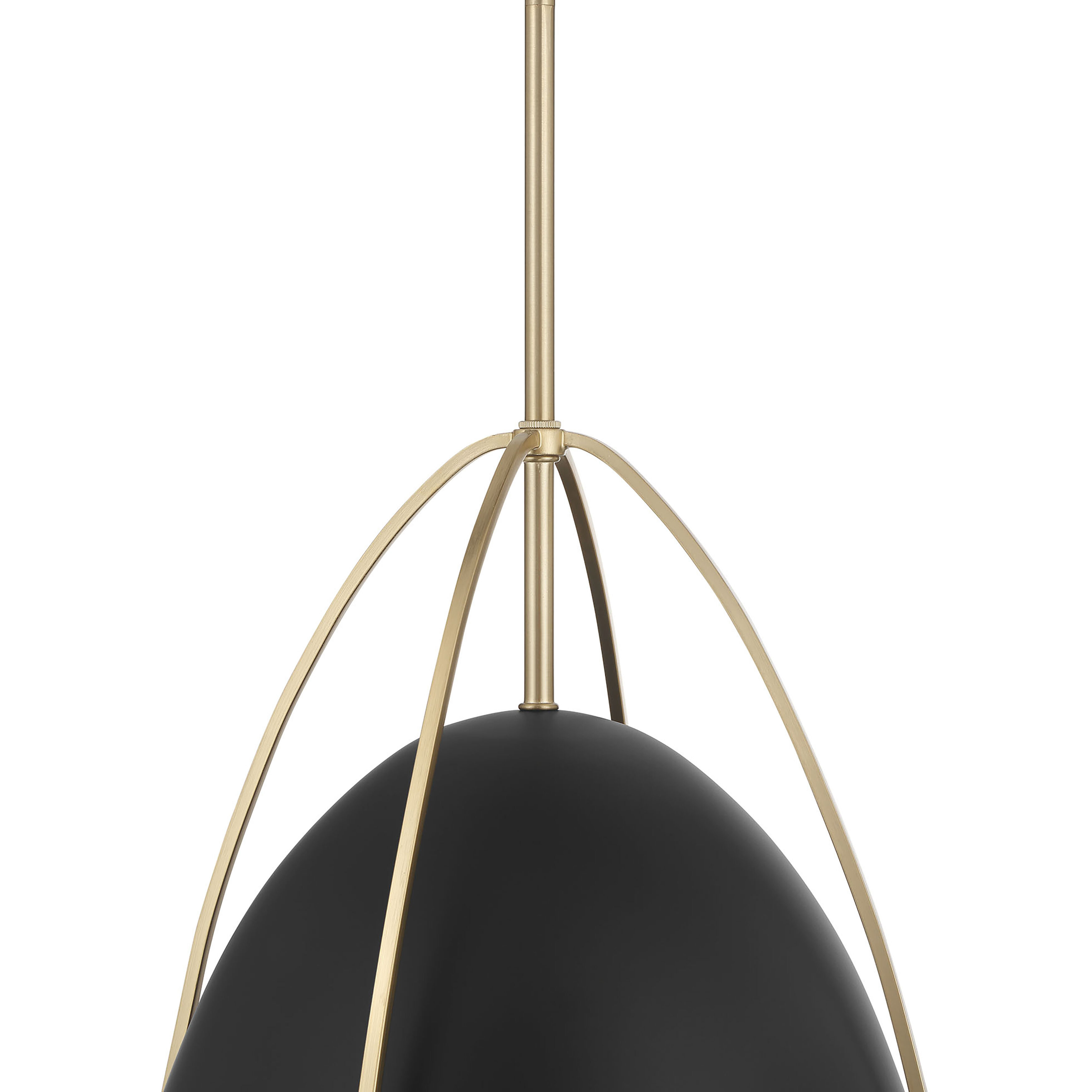 Pomelle 1 Light 13.75 inch Matte Black and Modern Gold Pendant Ceiling Light in Matte Black/Modern Gold