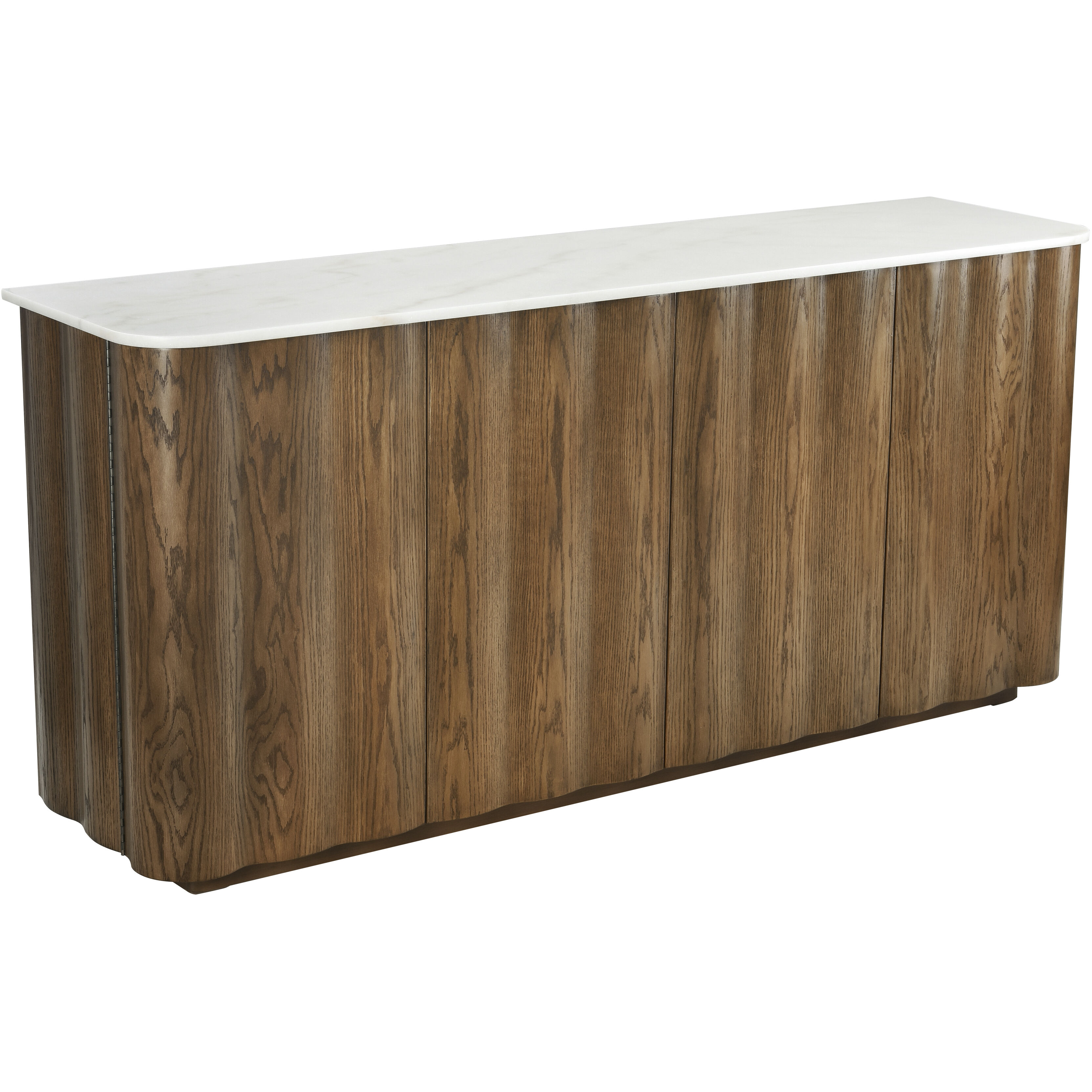 Woodside Medium Oak with White Credenza