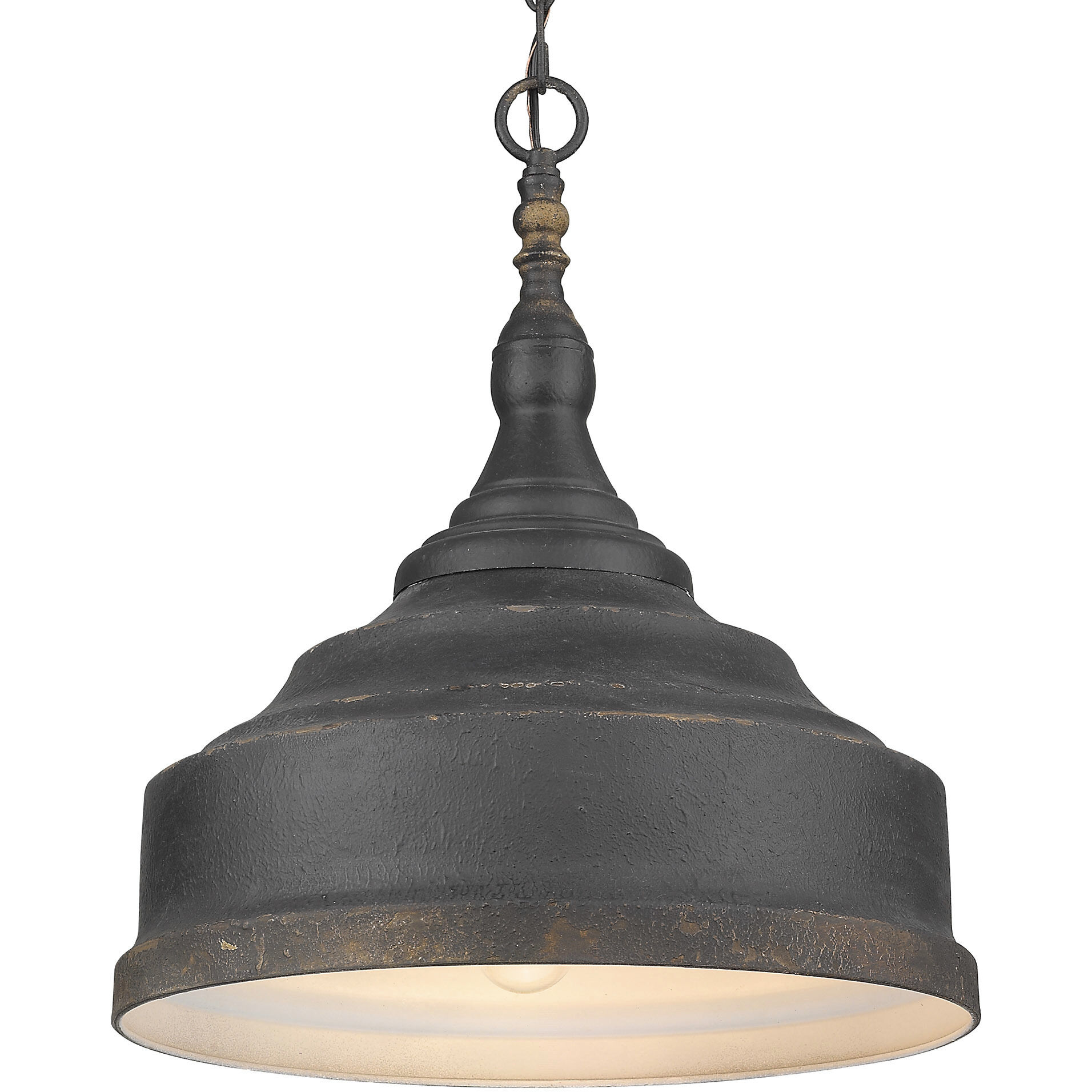 Keating Pendant Ceiling Light in Antique Black Iron