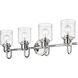 Kinsley 4 Light 28 inch Chrome Vanity Wall Light