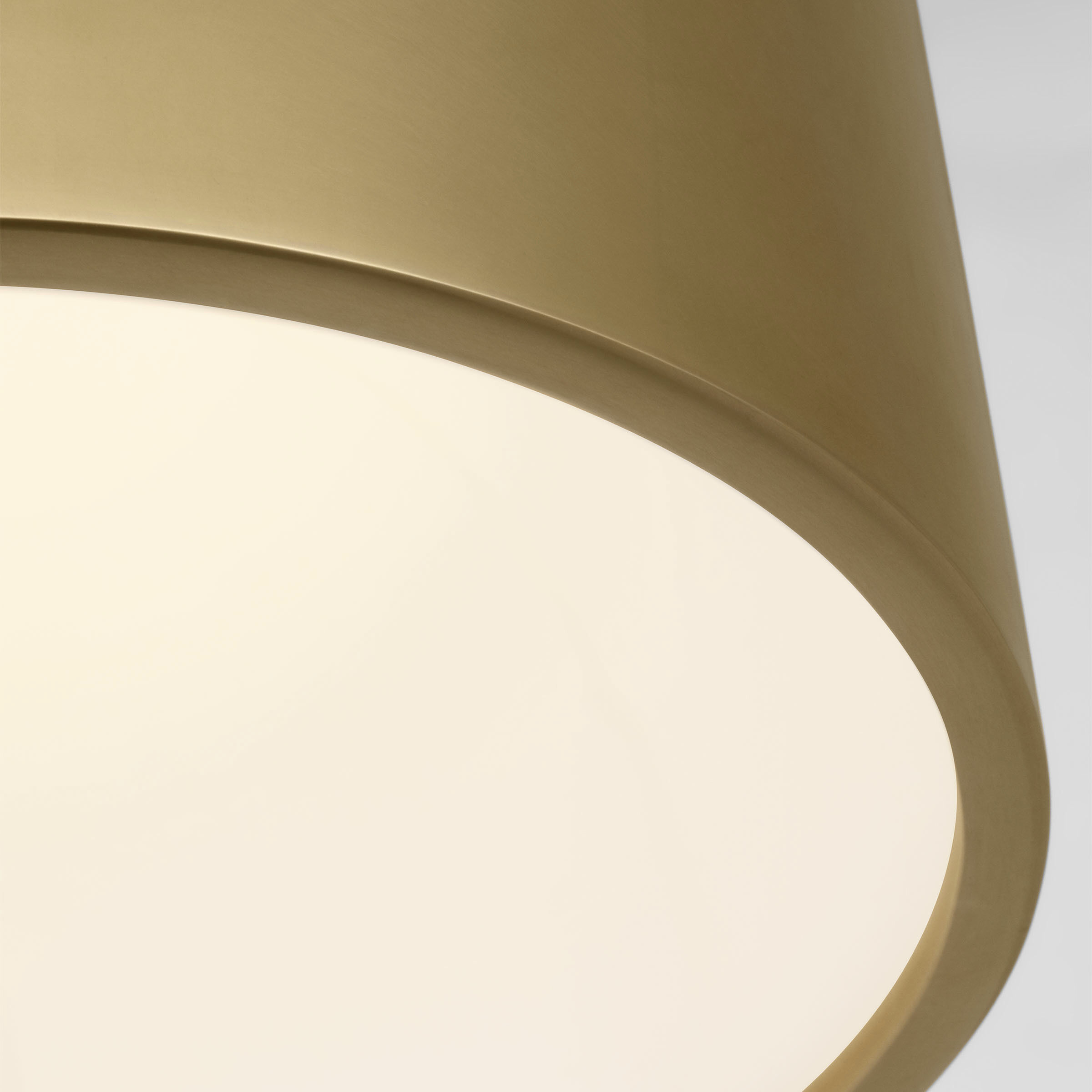 Mick De Giulio Dola LED 13 inch Hand-Rubbed Antique Brass Flush Mount Ceiling Light