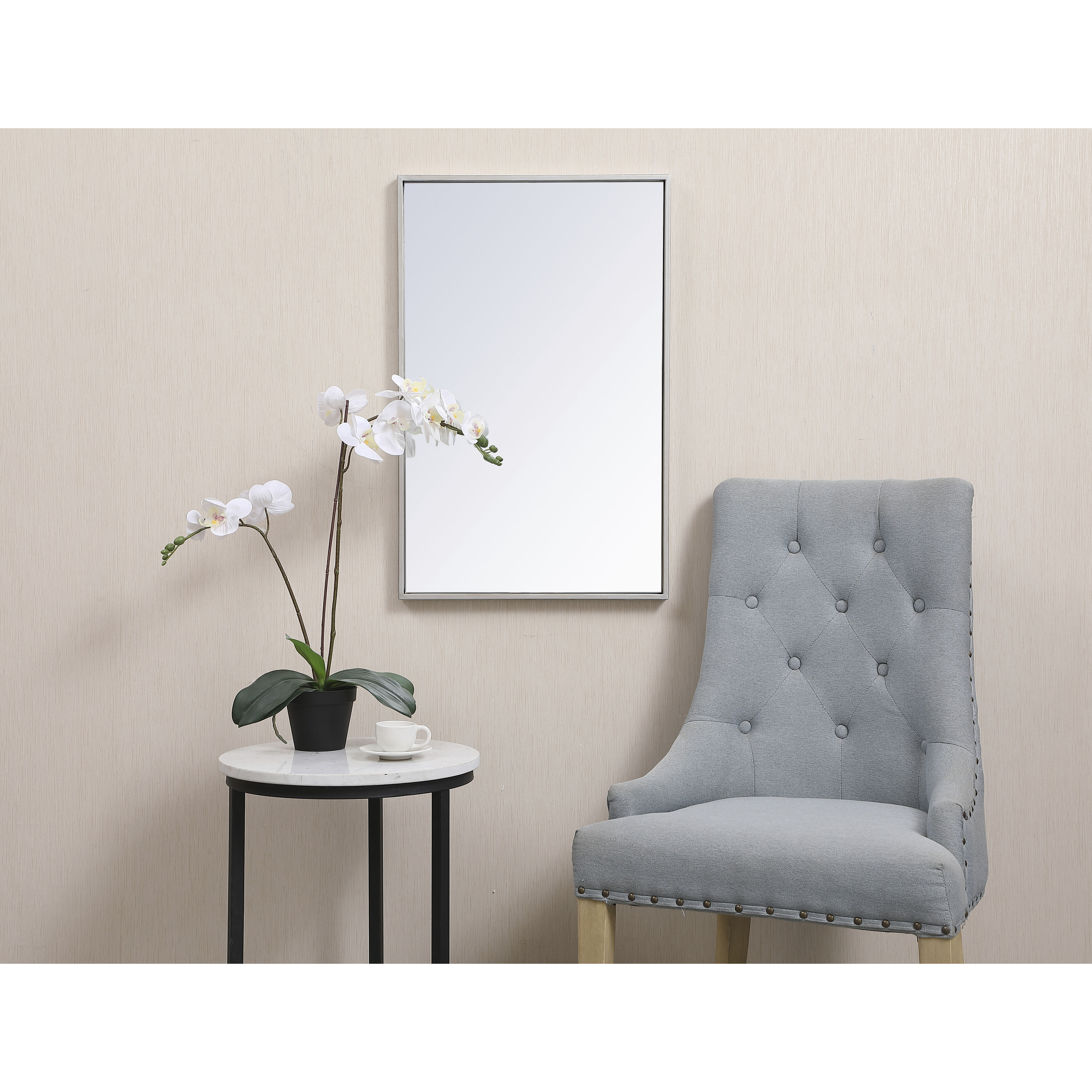 Monet 28 X 18 inch Sliver Wall Mirror in Silver