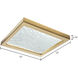 For-Square LED 12 inch Satin Brass with White Flush Mount Ceiling Light