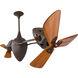 Matthews-Gerbar Ar Ruthiane 16 inch Bronzette with Solid Mahogany Wood Blades Rotational Ceiling Fan, Matthews-Gerbar
