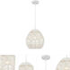 Boho 1 Light 12 inch White Pendant Ceiling Light