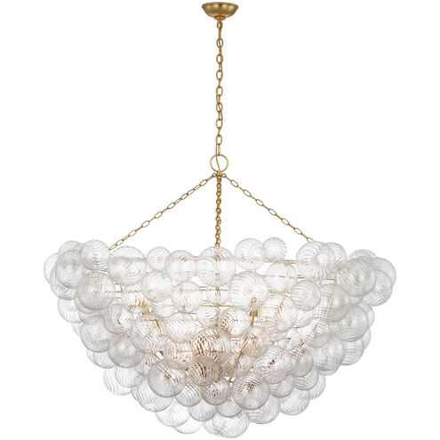 Julie Neill Talia LED 56.25 inch Gild and Clear Swirled Glass Chandelier Ceiling Light