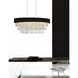 Franca 8 Light 38 inch Chrome Island/Pool Table Light Ceiling Light in Black
