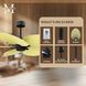 Atlas Alessandra TROPICAL 48 inch Matte Black with Light Yellow Blades Ceiling Fan