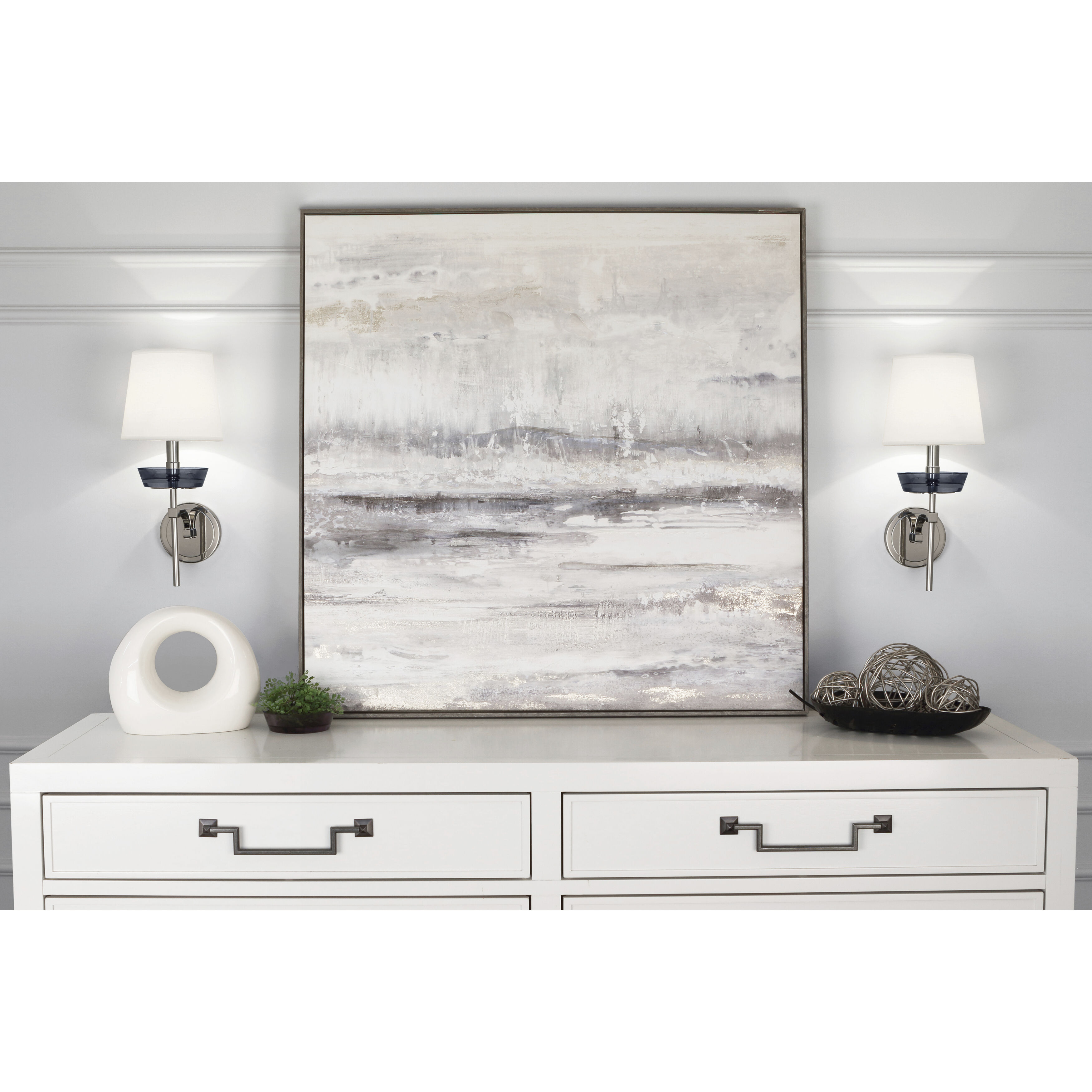 Cristallo 1 Light 6.5 inch Polished Nickel Wall Sconce Wall Light