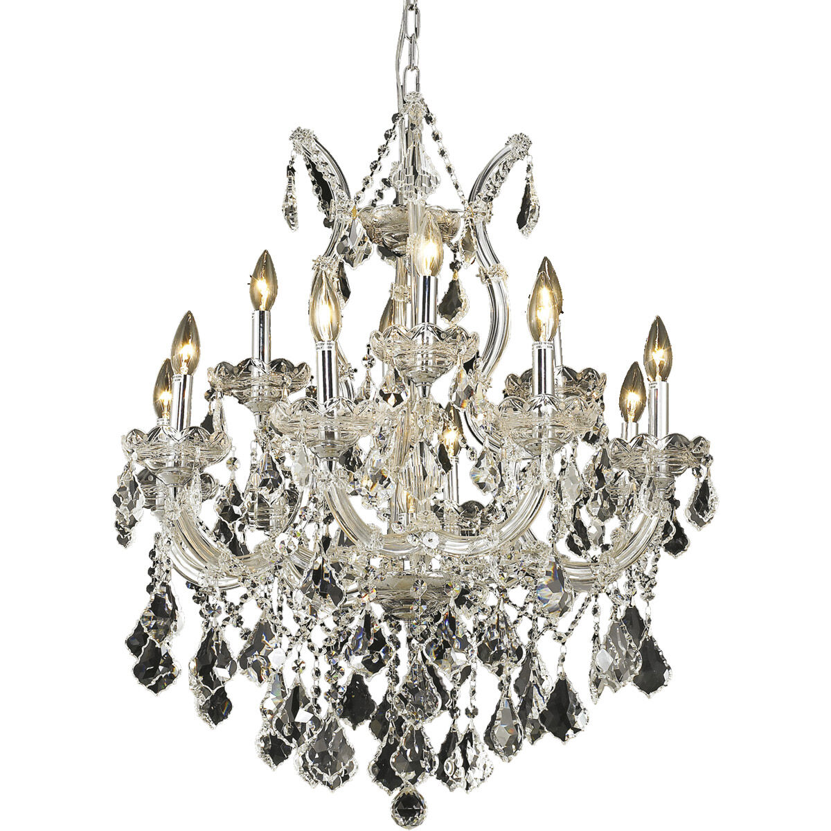 Maria Theresa 13 Light 27 inch Chrome Dining Chandelier Ceiling Light in Clear, Royal Cut