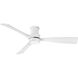 Coastal Elements Iver 56 inch Matte White Fan, Dual Mount