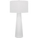 Obelisk 36 inch 150.00 watt White Table Lamp Portable Light in Incandescent, 3-Way, With Night Light