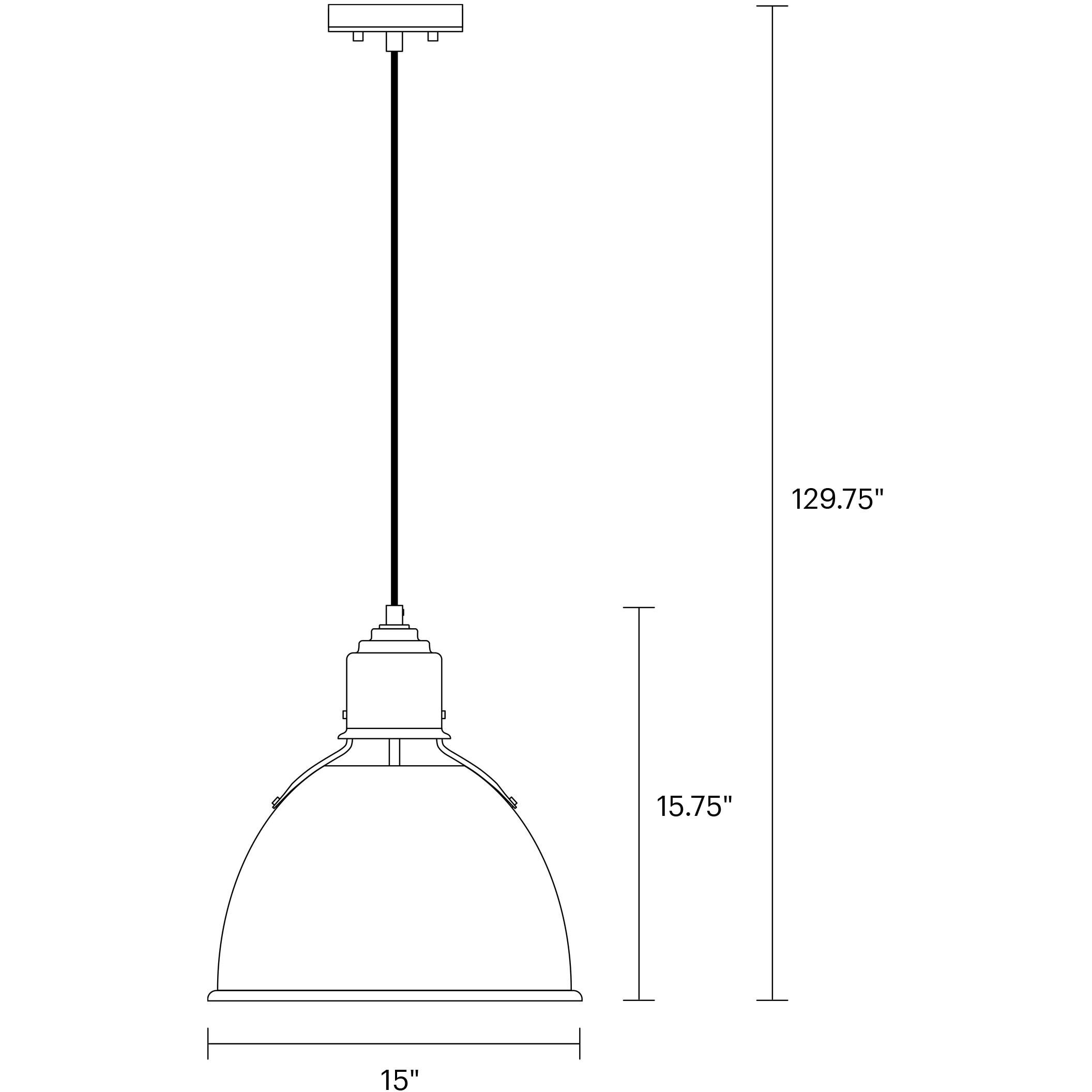 TOB by Thomas O'Brien Huey Pendant Ceiling Light in Midnight Black