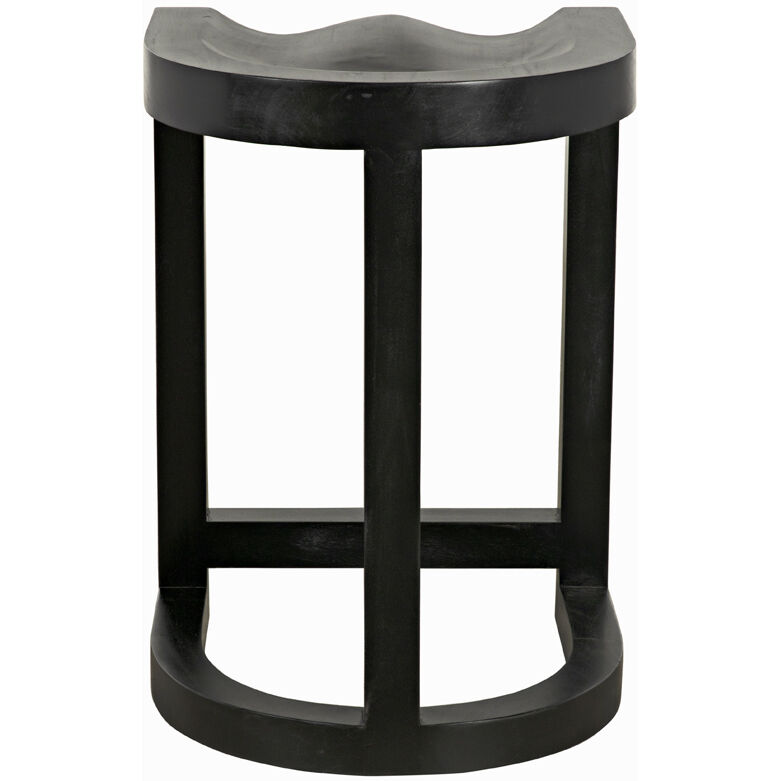 Saddle 26 inch Hand Rubbed Black Counter Stool