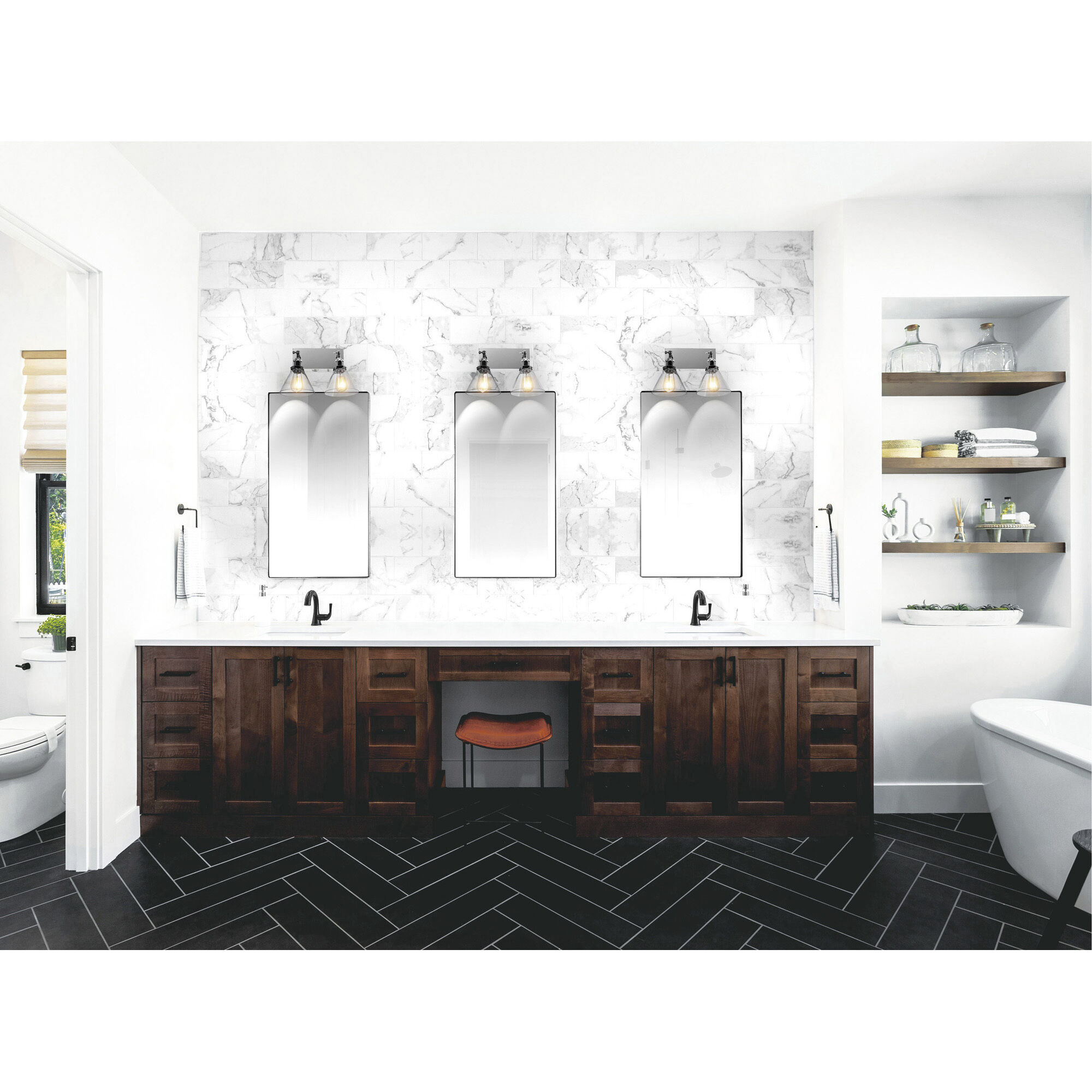 Eustis 2 Light 15 inch Polished Nickel Wall Light