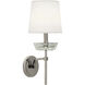 Cristallo Wallchiere Wall Light in Polished Nickel, Lucite Crystal