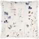 Painterly Florals 22 X 22 inch Off-White/Light Silver Accent Pillow