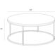 Enya 40 X 17 inch Gunmetal / Brass Coffee Table