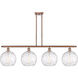 Ballston Athens Water Glass LED 48.25 inch Antique Copper Island Light Ceiling Light
