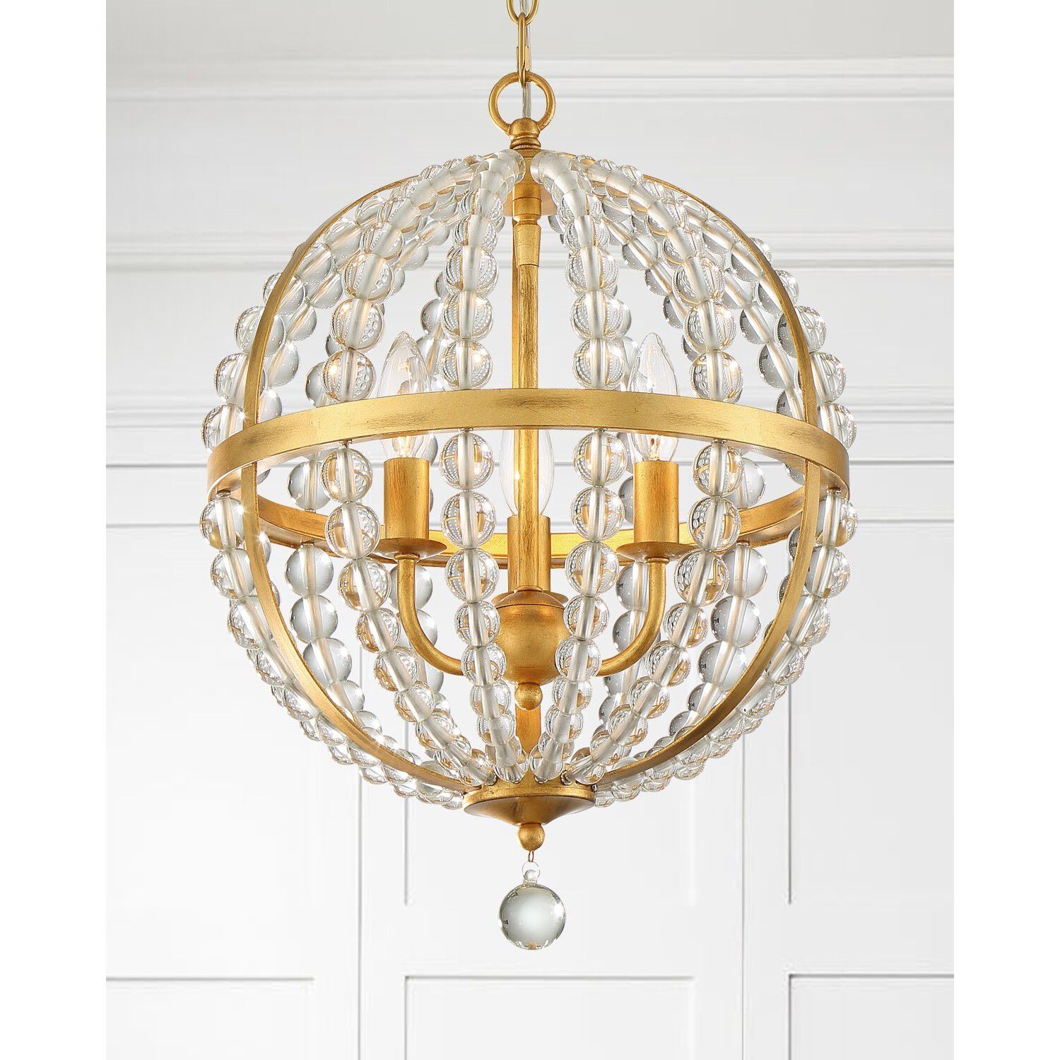Roxy 3 Light 14 inch Antique Gold Mini Chandelier Ceiling Light