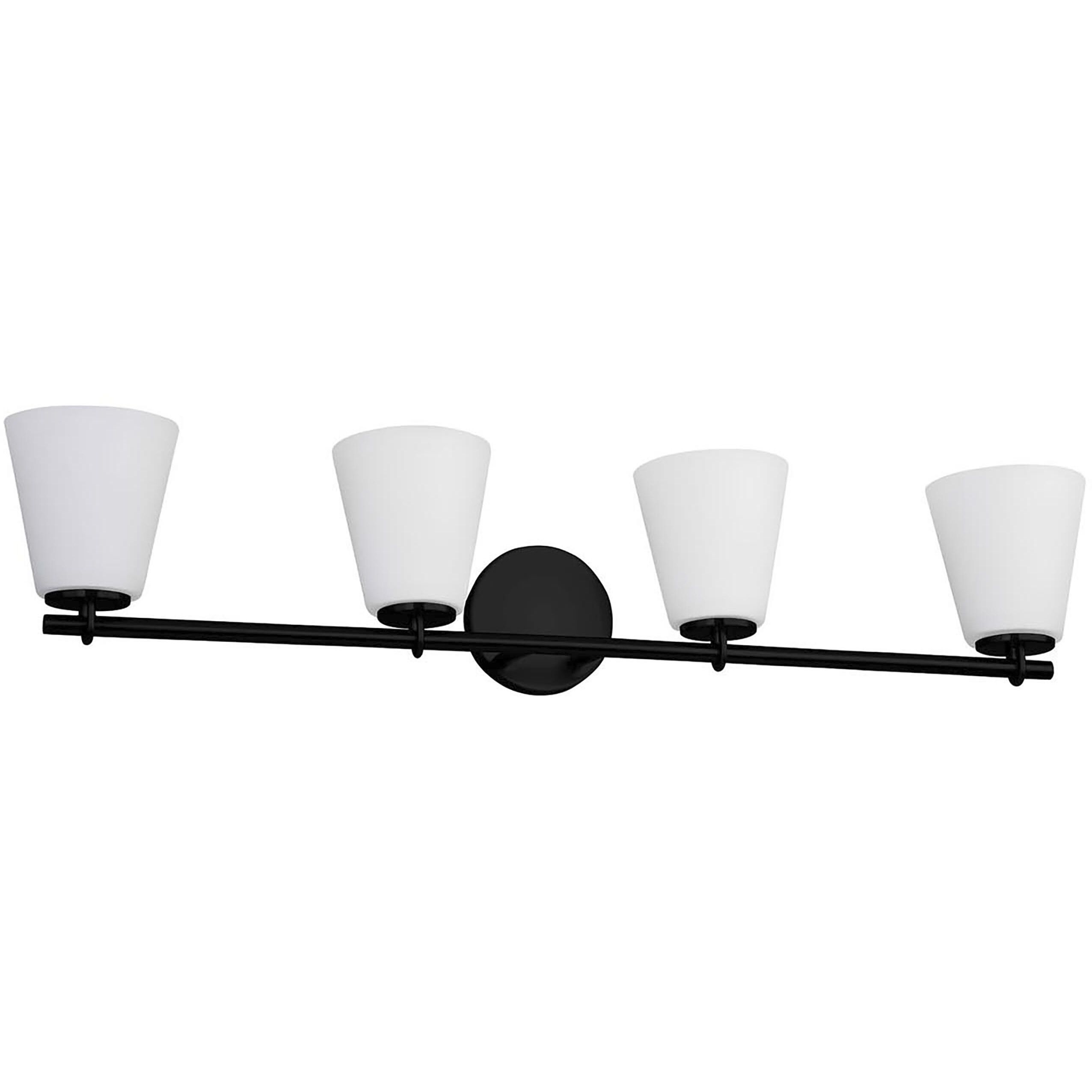 Fusion Collection - Alpino Family 35 inch Matte Black Bath Bar Wall Light