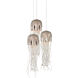 Medusa 3 Light 9.5 inch Silver Multi-Drop Pendant Ceiling Light