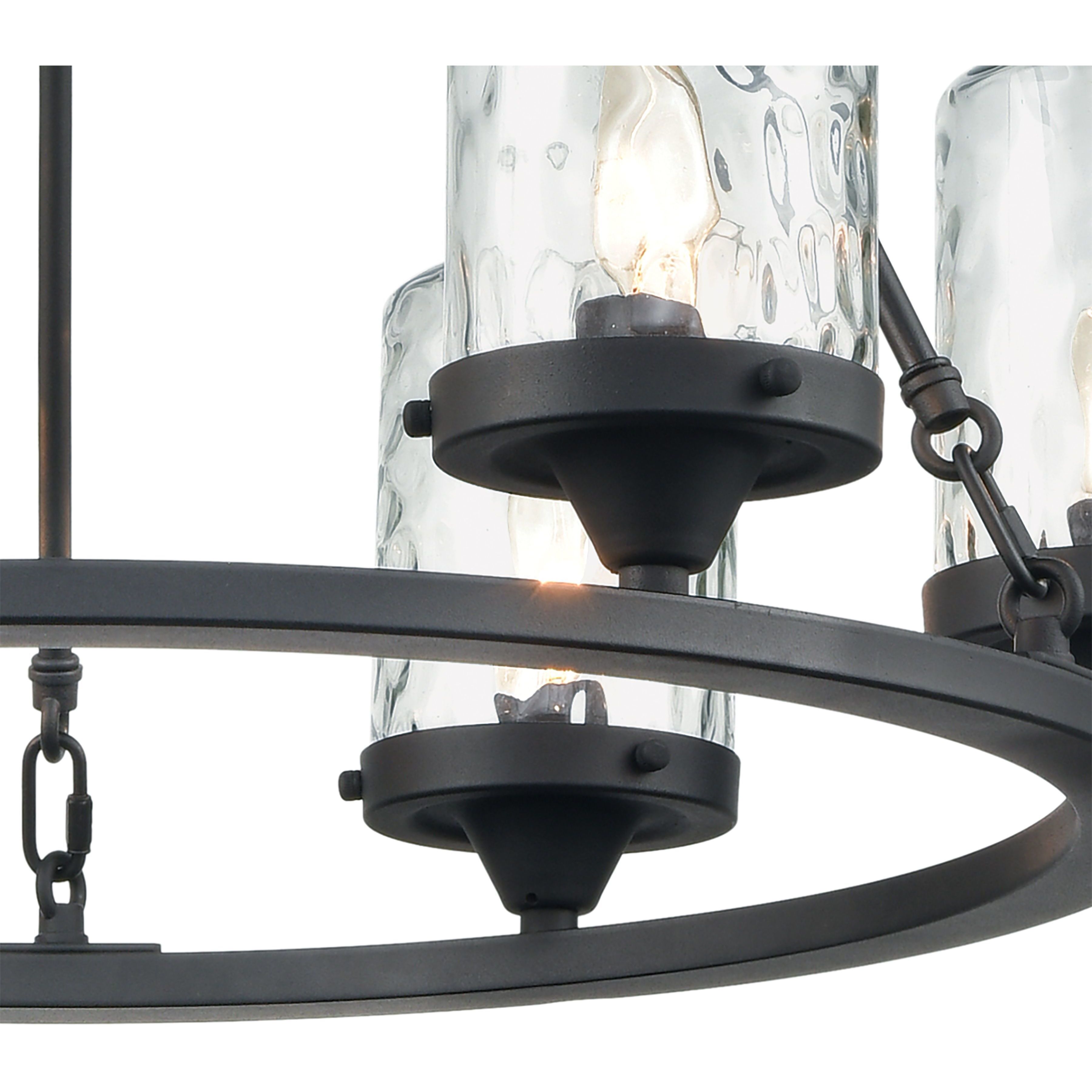 Torch 6 Light 26 inch Charcoal Black Outdoor Pendant