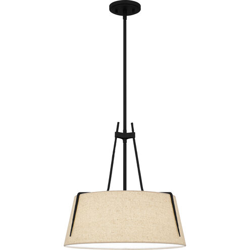 Leona 3 Light 18 inch Matte Black Pendant Ceiling Light
